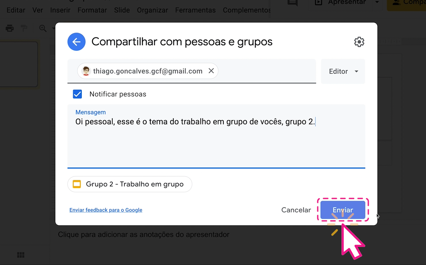 Como criar trabalhos em grupo no Google Sala de Aula 12